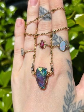Titanium quartz interchangeable necklace